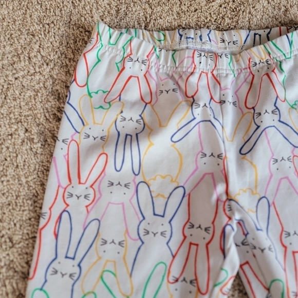 Hanna Andersson Rainbow Bunny Leggings 140/10 - Picture 3 of 5